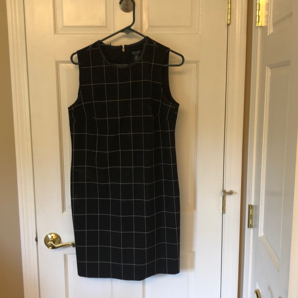 Ralph Lauren size 8 knee length black/white dress